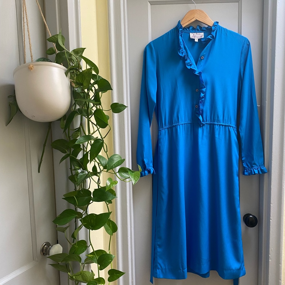 Vintage midi shirtdress with pockets